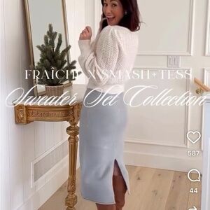 Smash + Tess X Fraiche Living Tori Gray Knit Skirt